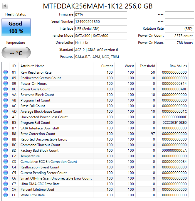 MTFDDAK256MAM-1K12 Micron RealSSD C400 256GB MLC SATA 6Gbps (SED) 2.5