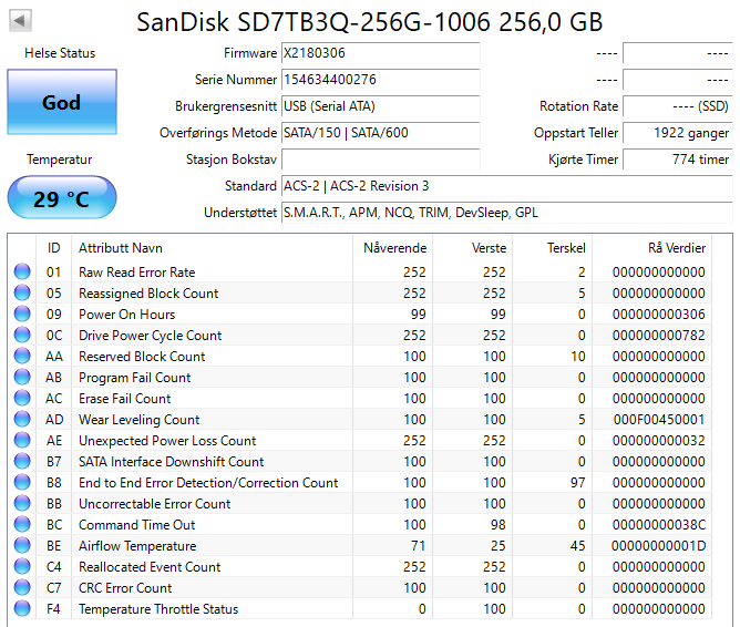 SD7TB3Q-256G-1006 SanDisk X300s 256GB MLC SATA 6Gbps (AES-256 / SED TCG Opal 2.0) 2.5" SSD