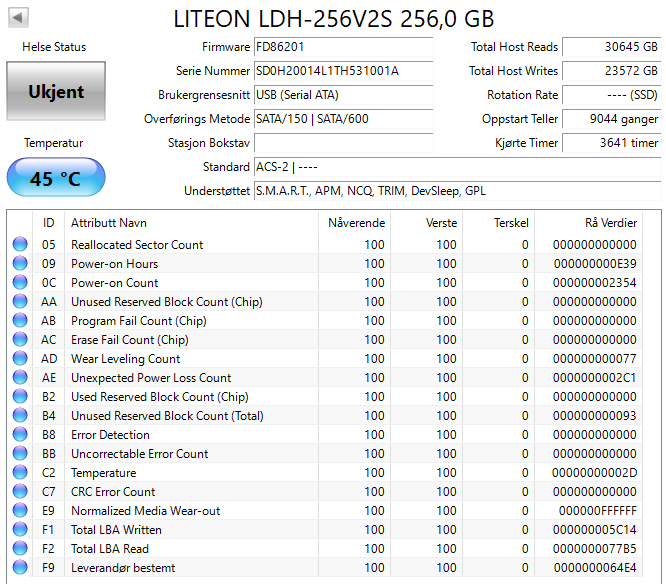 LDH-256V2S LITEON 256GB SATA 6Gbps 2.5" SSD