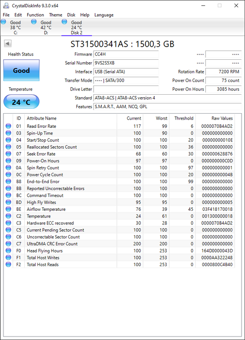 ST31500341AS Seagate Barracuda 7200.11 1.5TB 7200RPM SATA 3Gbps 32MB Cache 3.5" HDD