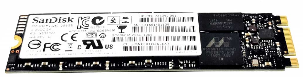 SD8TN8U-256G-1001 SanDisk X400 256GB TLC SATA 6Gbps (AES-256) M.2 2280