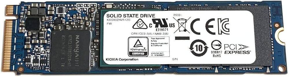 KXG60ZNV512G KIOXIA XG6 Series 512GB TLC PCI Express 3.0 x4 NVMe M.2 2280