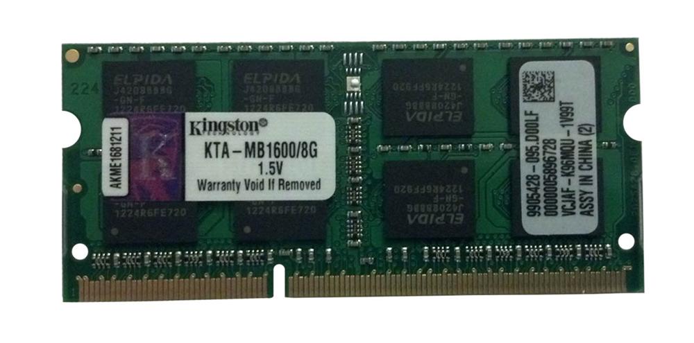 KTA-MB1600/8G Kingston 8GB PC3-12800 DDR3-1600MHz non-ECC Unbuffered CL11 204-Pin