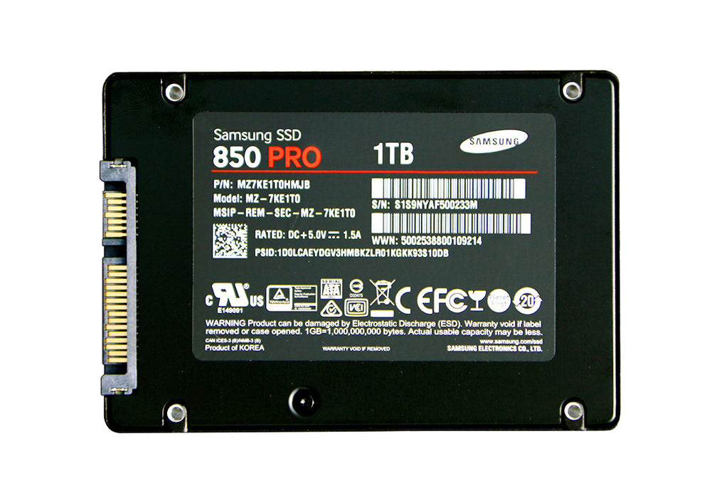 MZ-7KE1T0 Samsung 850 PRO Series 1TB MLC SATA 6Gbps (AES-256 / TCG Opal 2.0) 2.5" SSD