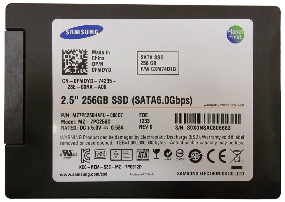 MZ7PC256HAFU-000D7 Samsung 830 Series 256GB MLC SATA 6Gbps 2.5" SSD
