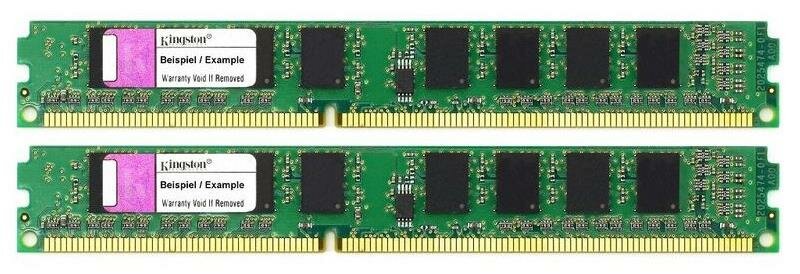 KVR1333D3N9K2/4G LP Kingston 4GB Kit (2 X 2GB) PC3-10600 DDR3-1333MHz non-ECC Unbuffered CL9 240-Pin