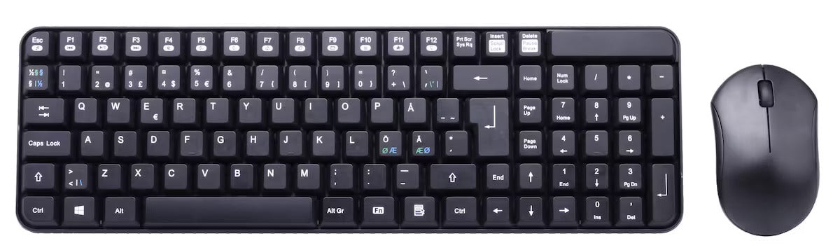 Trådløst tastatur og mus